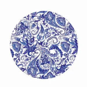 FORRO PLATOS BASE PAISLEY AZUL